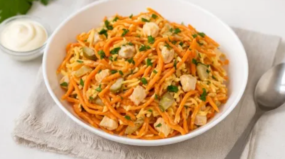 Забудьте о классике: вкусный салат «Лисичка» покоряет сердца!