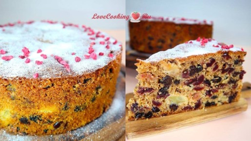 Фруктовый пирог с марципаном