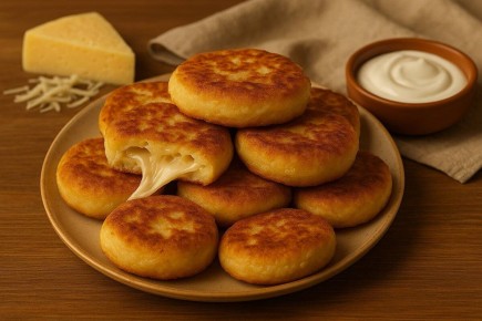 Оладьи с тянущимся сыром: быстрое блюдо с эффектом WOW