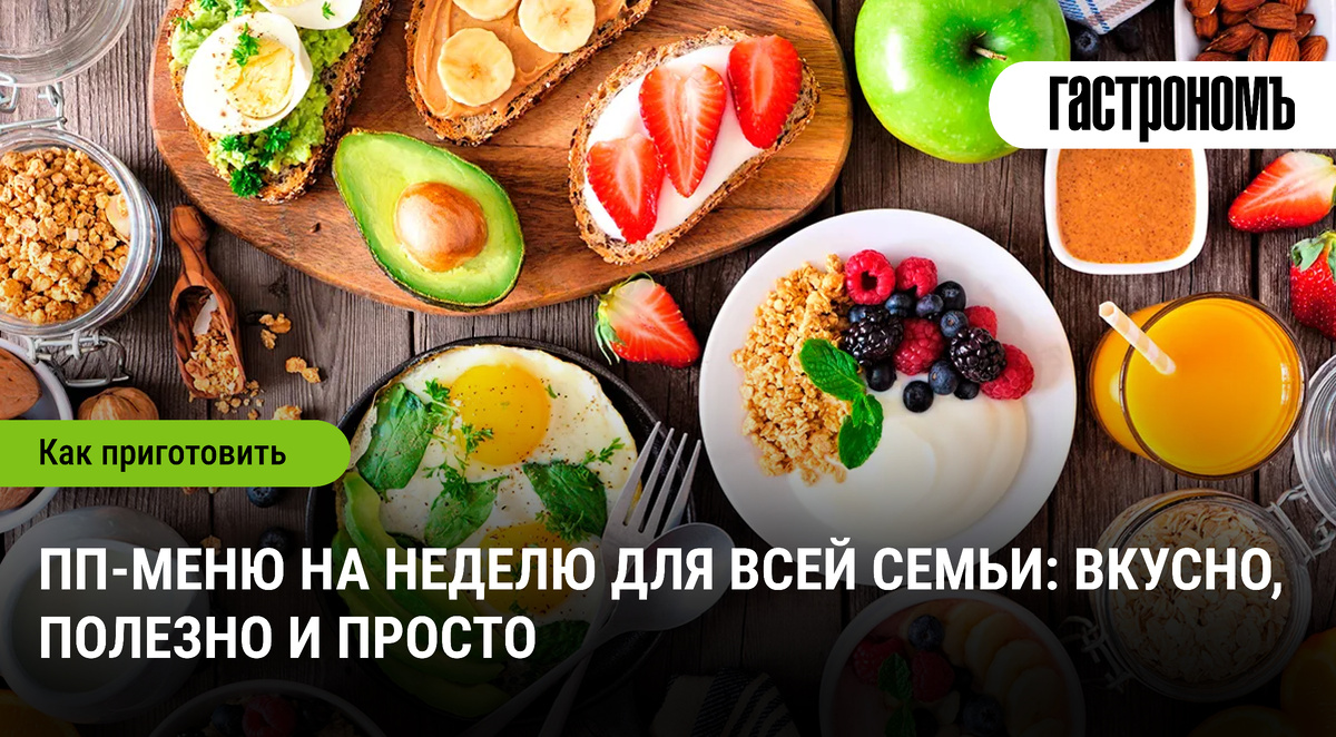 Вкусные идеи для ПП-меню на неделю для всей семьи