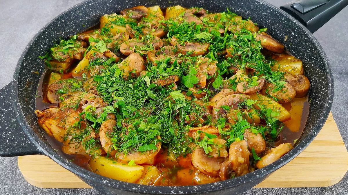 Сытный уют: курица с картошкой и грибами к вашему столу