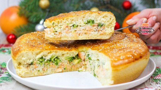 Сочный пирог с красной рыбой и брокколи: шаг за шагом к кулинарному успеху