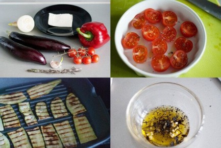 Согревающий салат с баклажанами и сладким перцем