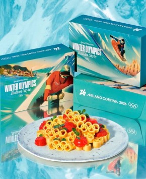Италия готова к зимним олимпийским играм-2026: макароны с олимпийским стилем