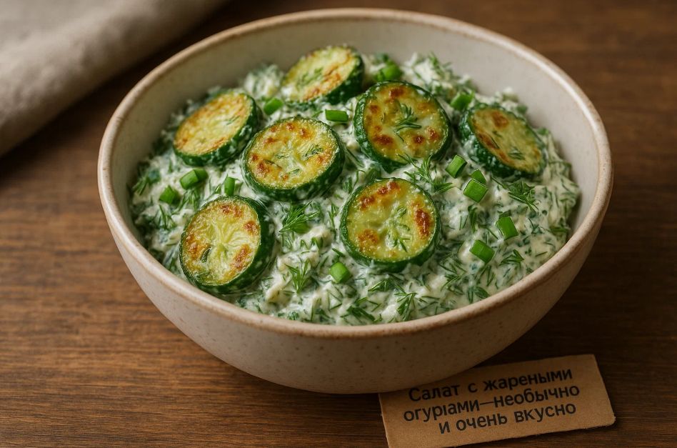 Жареные огурцы в салате: новое звучание привычных вкусов