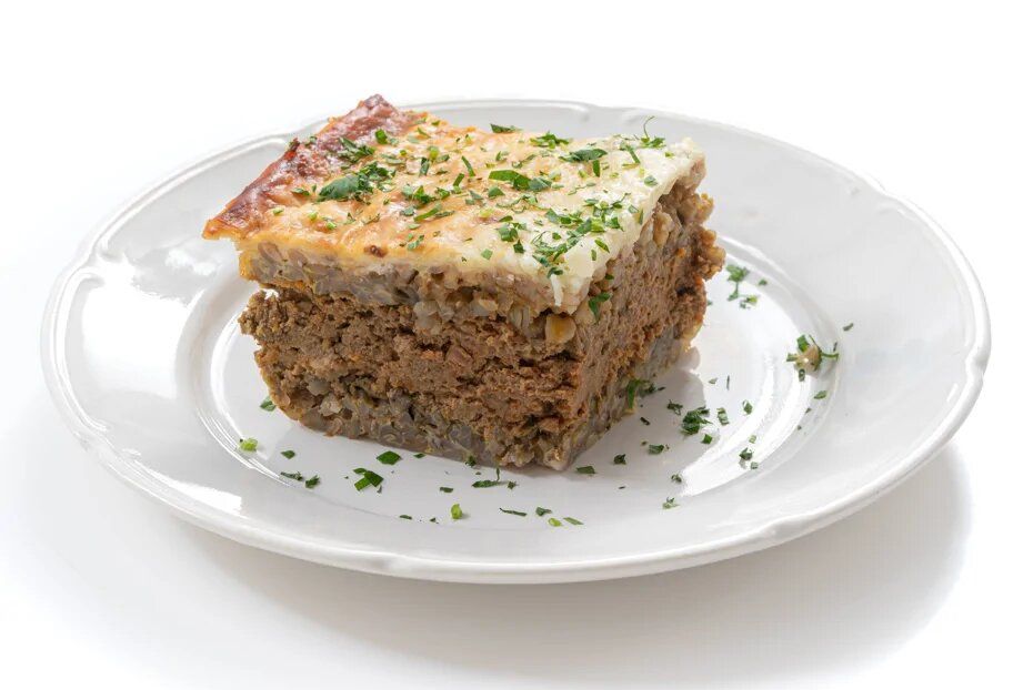 Запеканка из гречки с куриной печенкой