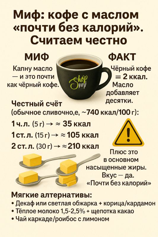 Кофе с маслом: правда о калориях, которая вас удивит