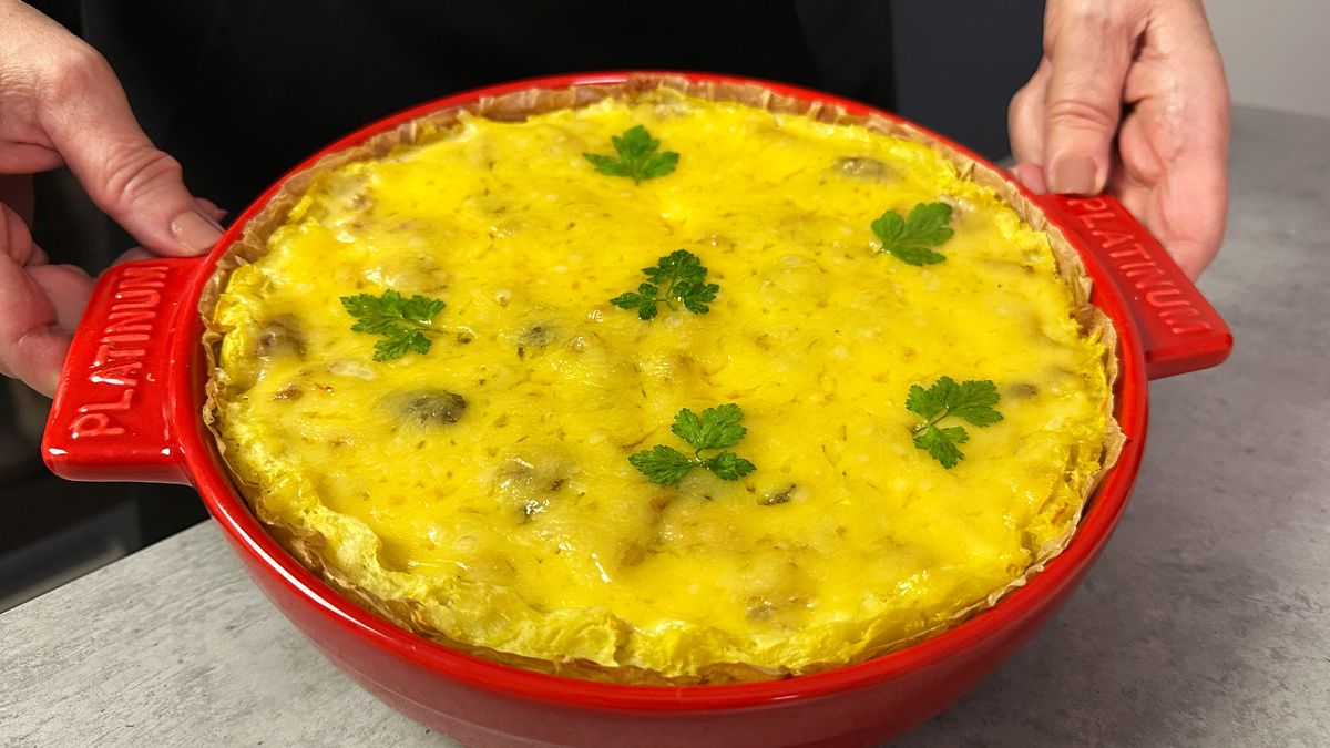 Непревзойденный картофельный пирог-жульен без теста