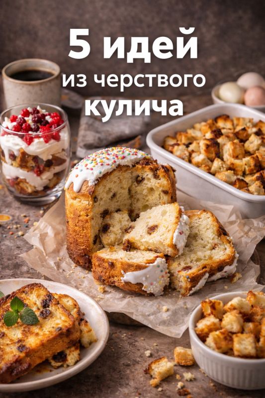 Как превратить черствый кулич в настоящие кулинарные шедевры
